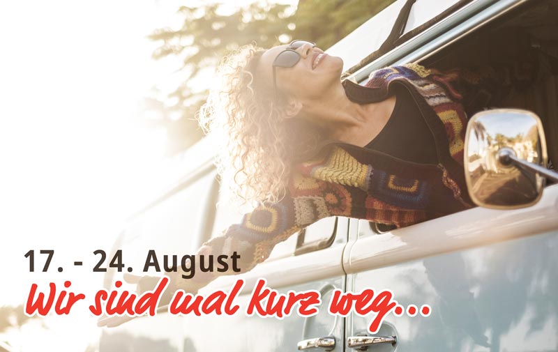 Betriebsferien August 2026